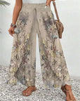 European And American Fashion Positioning Printed Casual Loose Wide-leg Pants