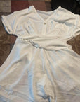 Women's Batwing Sleeve Kinked One-piece Shorts