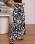 Flowers Printed Wide-leg Trousers Summer Casual Straight Pnats For Women Beach Clothing