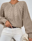Fashion Retro Prismatic Twist Knitted Sweater