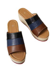 Ankle-strap Sandals Block Platform Wedge Plus Size Slippers