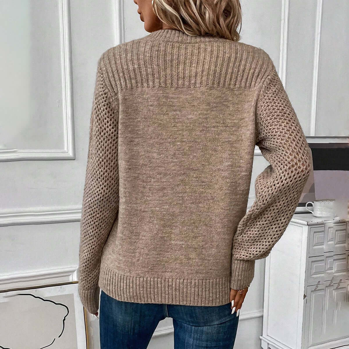 European And American Round Neck Long Sleeve Solid Color Sweater Bottoming Sweater