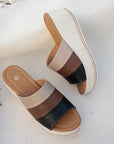 Ankle-strap Sandals Block Platform Wedge Plus Size Slippers