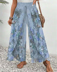 European And American Fashion Positioning Printed Casual Loose Wide-leg Pants