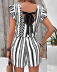 Female Strap Floral Print Ruffles Jumpsuit