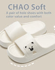 Cute Bear Home Slippers Summer Fashion Thick Bottom Non-slip Bathroom Slipper Women Men Couples Shoes