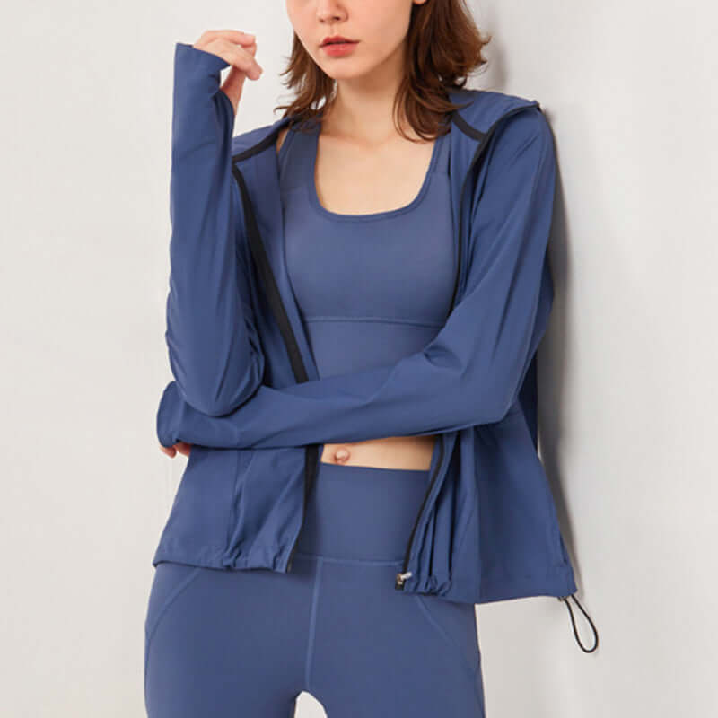 New Style Close-locking Zipper Hooded Gym Suit Casual