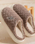 New Non-slip Thick-soled Plush Slippers Couple Winter Warm Home Slipper Indoor Fleece Shoes For Women Men