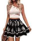 Women's Fashion Positioning Printing Casual Wide-leg Shorts