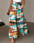 Flowers Printed Wide-leg Trousers Summer Casual Straight Pnats For Women Beach Clothing