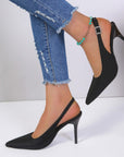 Pointed Toe Buckle Sandals Fashion Summer Stiletto High Heels Shoes For Women