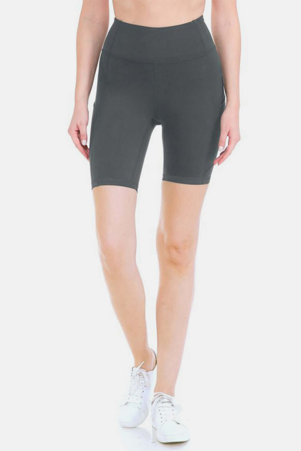Leggings Depot Full Size High Waist Active Shorts - Little Miss Vanilla