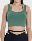 Millennia Crisscross Square Neck Active Tank - Little Miss Vanilla