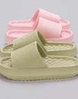 Summer EVA Slippers Solid Color Rhombus Stripe Anti-slip Slippers New Women's Home Shoes