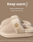 New Plush Slippers For Women Men Winter Warm Home Slipper Indoor Thick-soled Fleece Shoes
