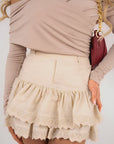 Off Shoulder Long Sleeve Draped Top with Wrap Front Detail