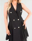 Button Front Detail Mini Dress