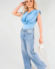 Twist Front Elegant Bodysuit