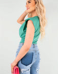Twist Front Elegant Bodysuit