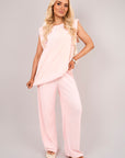 Sleeveless Relaxed Fit Top and Wide Leg Trouser Co-Ord Set