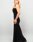 Strapless Tulle Bottom Maxi Dress