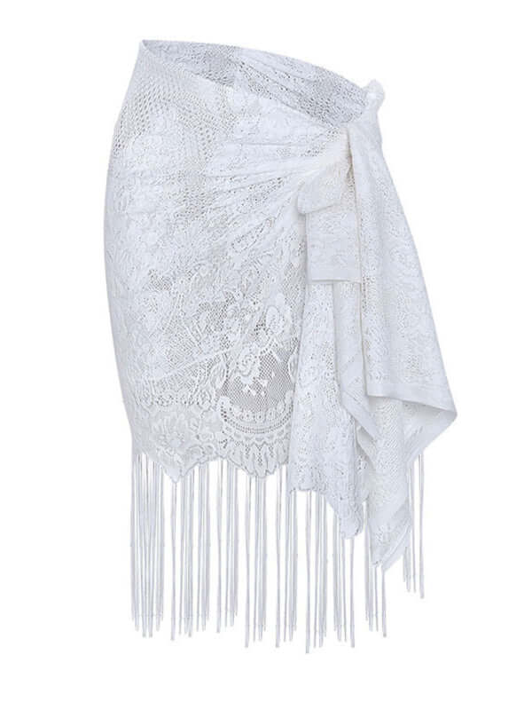 Lace Tassel Women’s Beach Cover-Up Skirt