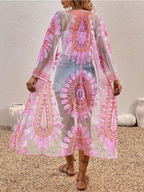 New Beach Skirt Casual Vacation Lace Cardigan Bikini Swimsuit Cover-Up Sun Protection Wear
