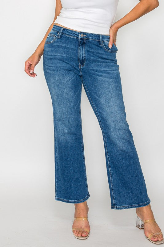 bytos Full Size Cat's Whiskers Mid Rise Ankle Jeans - Little Miss Vanilla