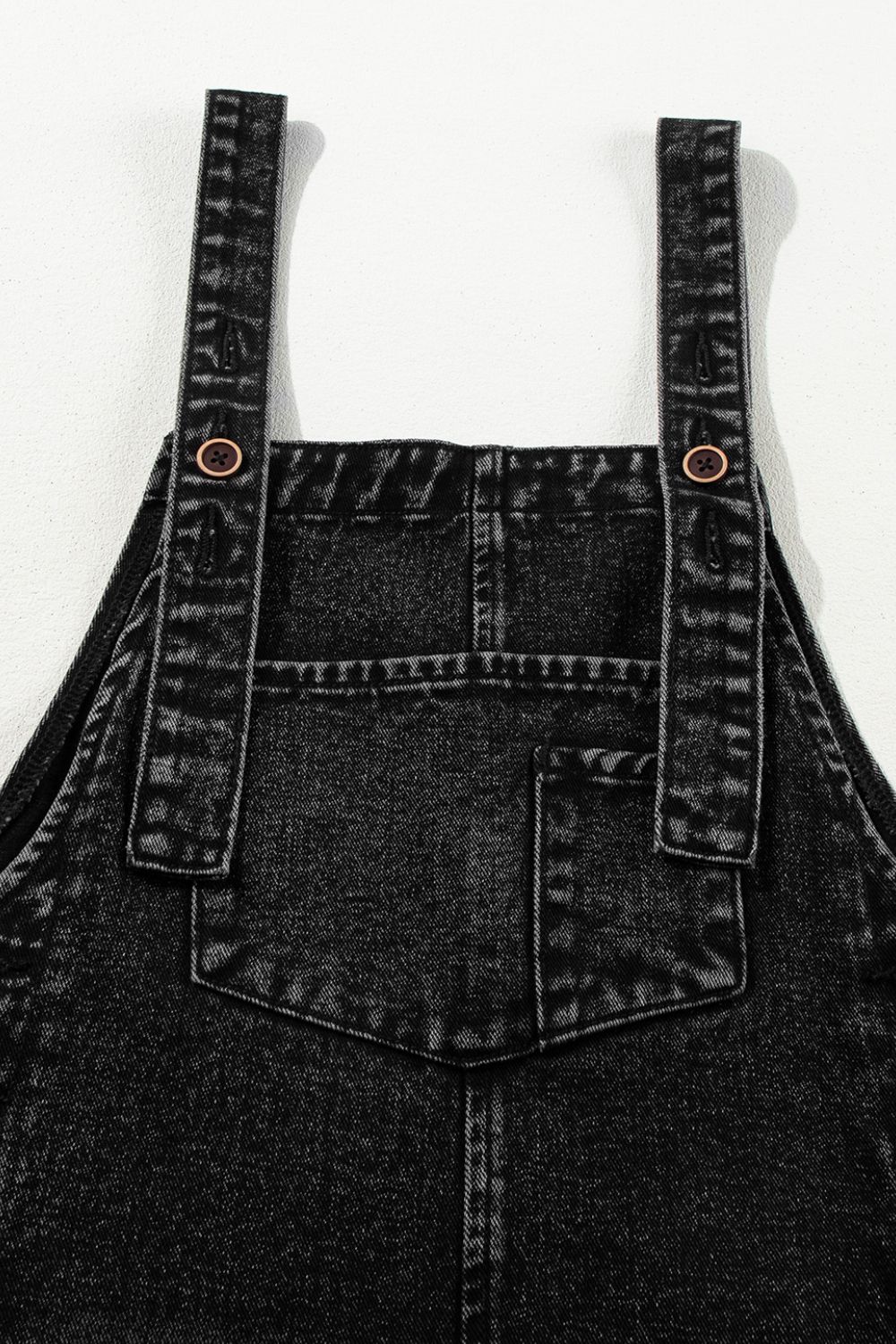 Distressed Wide Strap Denim Overalls - Little Miss Vanilla