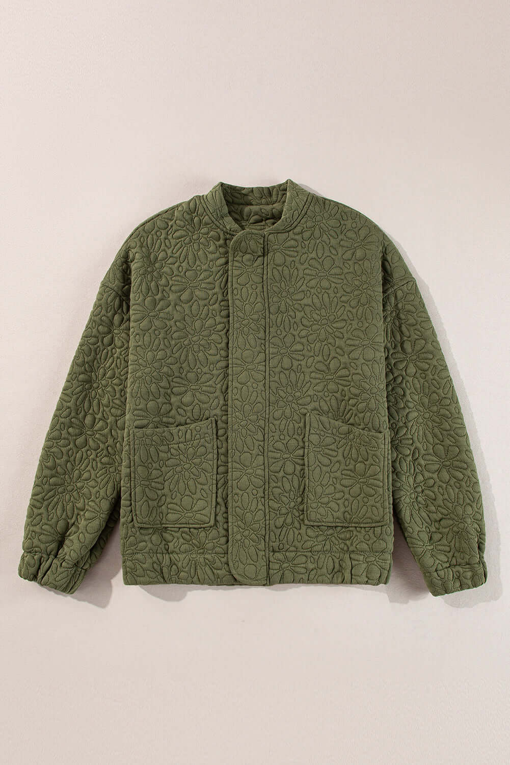Jungle Green Floral Quilted Jacket - Little Miss Vanilla