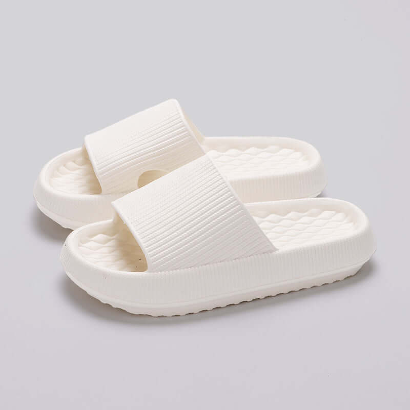Summer EVA Slippers Solid Color Rhombus Stripe Anti-slip Slippers New Women&#39;s Home Shoes