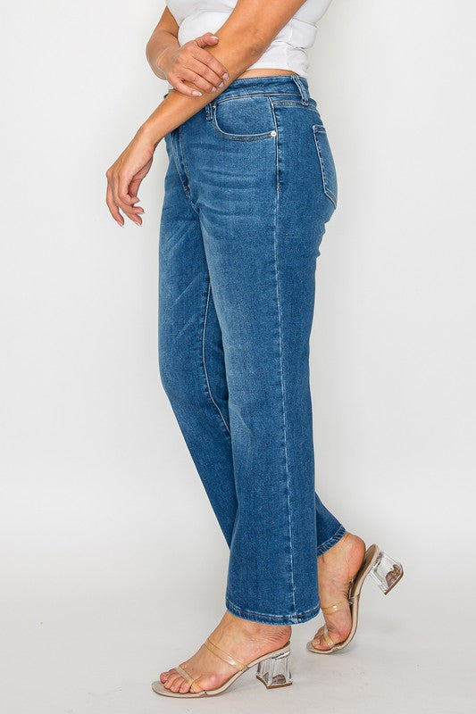 bytos Full Size Cat's Whiskers Mid Rise Ankle Jeans - Little Miss Vanilla