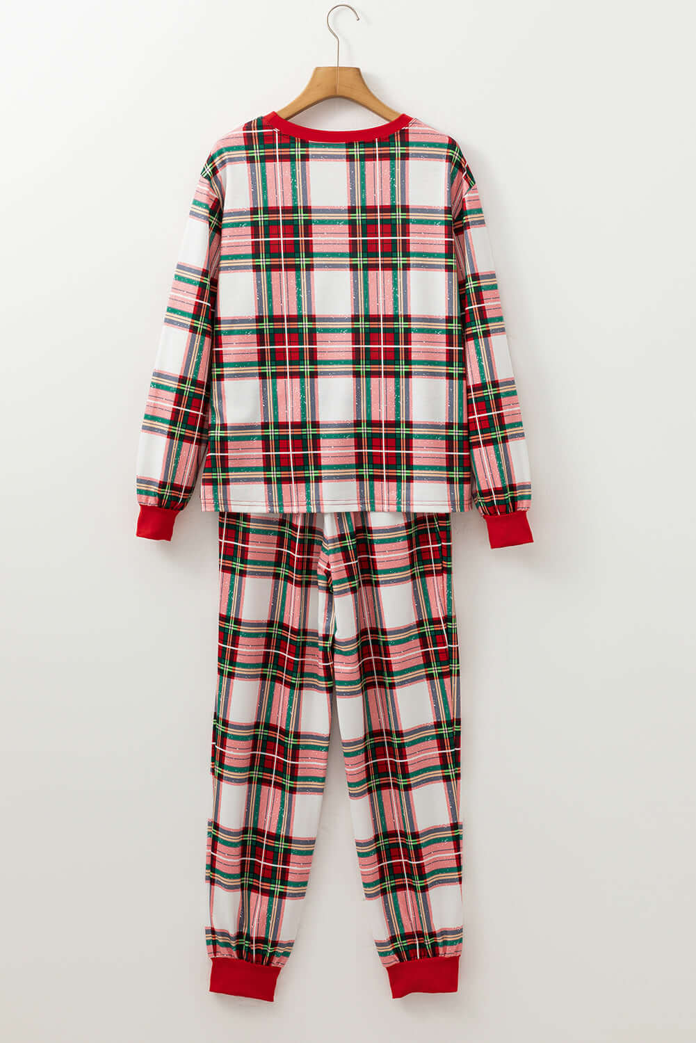 Red Christmas Plaid Allover Top and Pants Lounge Set - Little Miss Vanilla