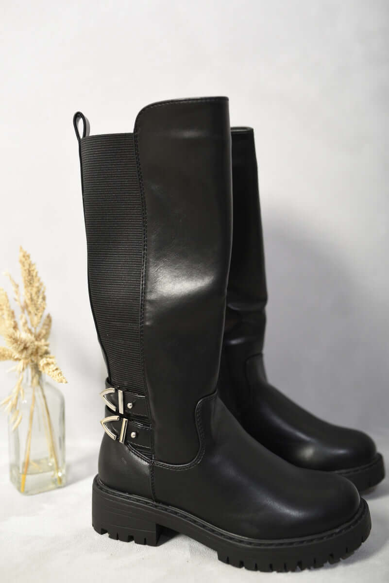 Double Buckle Kids Boots