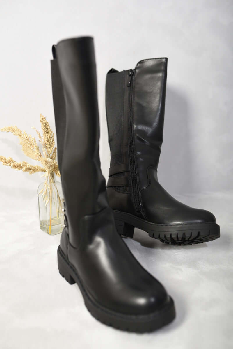 Double Buckle Kids Boots