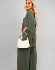 Batwing Top and Drawstring Wide Leg Trousers Co-ord Set