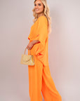 Batwing Top and Drawstring Wide Leg Trousers Co-ord Set