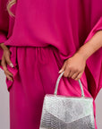 Batwing Top and Drawstring Wide Leg Trousers Co-ord Set
