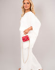 Batwing Top and Drawstring Wide Leg Trousers Co-ord Set