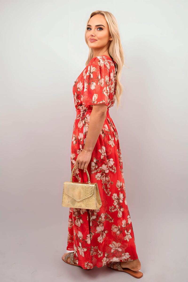 Floral Wrap Maxi Dress