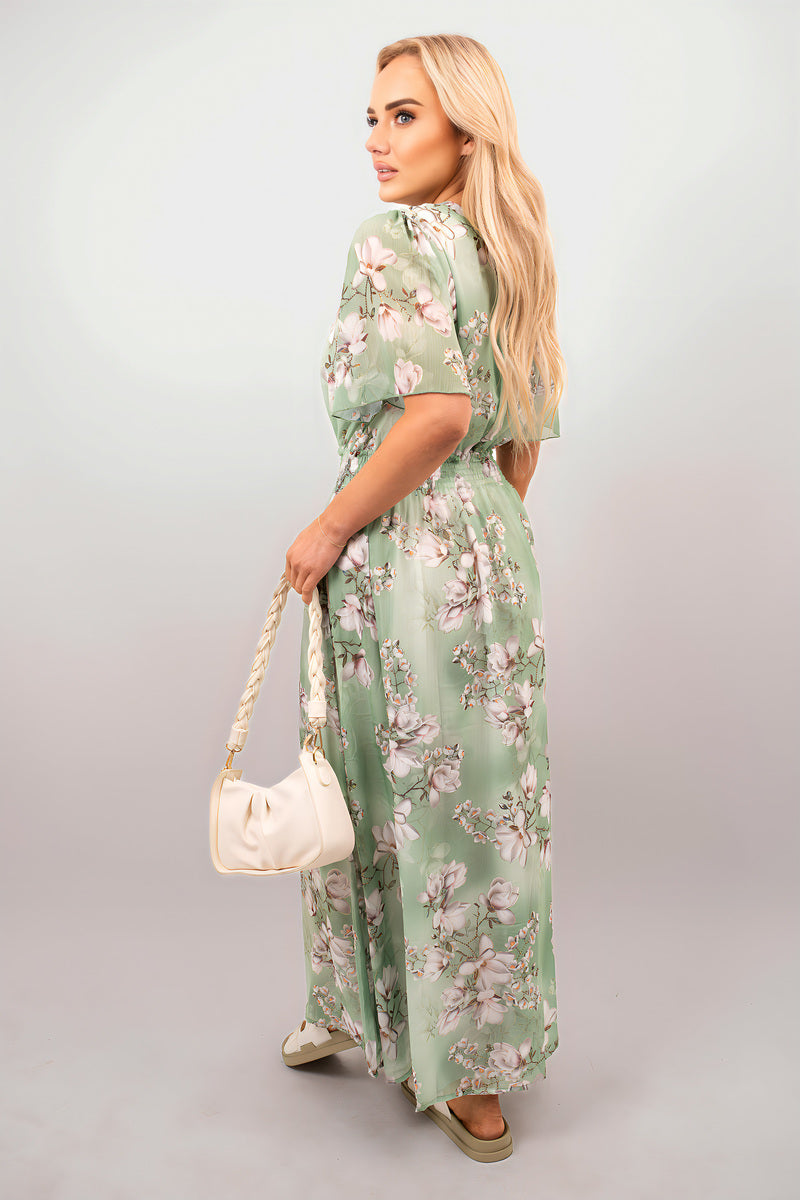 Floral Wrap Maxi Dress