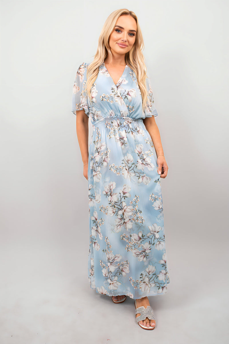 Floral Wrap Maxi Dress