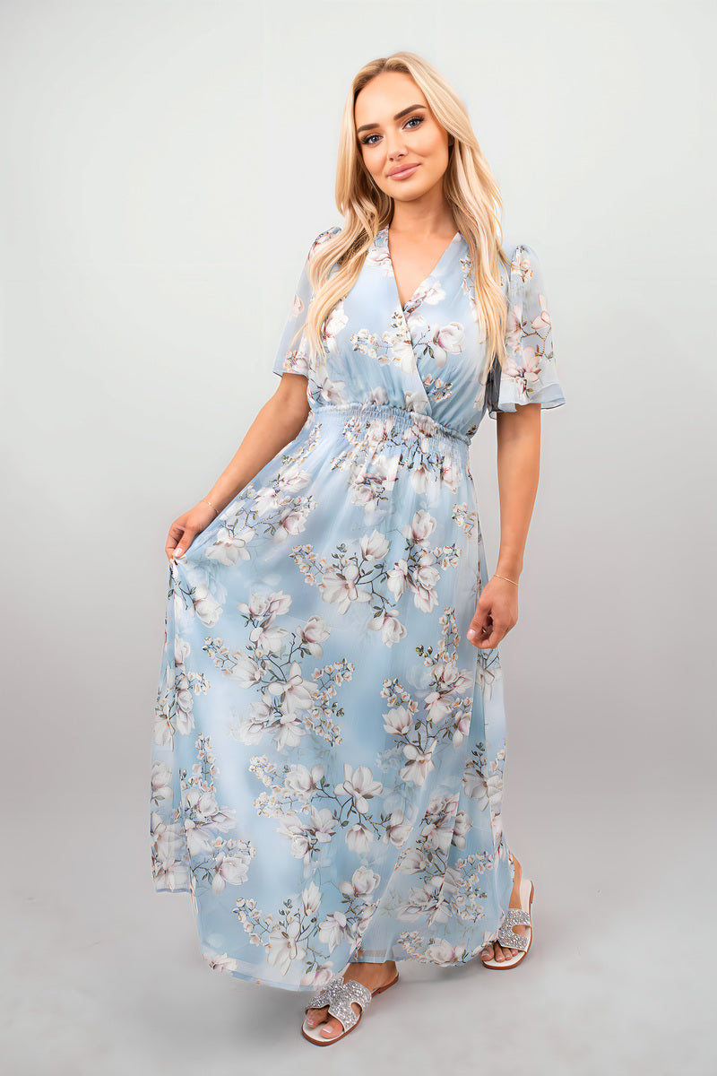 Floral Wrap Maxi Dress