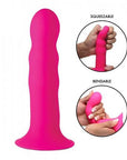 Adrien Lastic Cushioned Core Suction Cup Ribbed Silicone Dildo 7 Inch - Sydney Rose Lingerie 