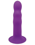 Adrien Lastic Dual Density Cushioned Core Vibrating Suction Cup Ribbed Silicone Dildo 7 Inch - Little Miss Vanilla