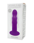Adrien Lastic Dual Density Cushioned Core Vibrating Suction Cup Ribbed Silicone Dildo 7 Inch - Sydney Rose Lingerie 