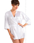 Aria Dressing Gown White - Sydney Rose Lingerie 