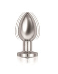 Ass-Sation Remote Controlled Vibrating Metal Butt Plug Silver - Sydney Rose Lingerie 