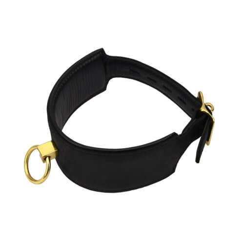 Bound Noir Nubuck Leather Collar with O Ring - Sydney Rose Lingerie 