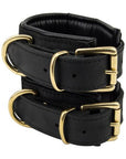 Bound Noir Nubuck Leather Slim Wrist Cuffs - Sydney Rose Lingerie 